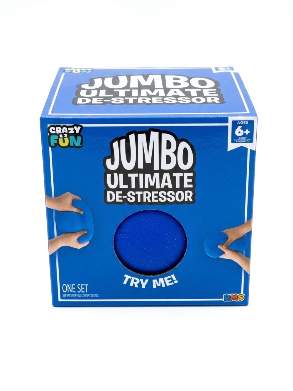 Jumbo Ultimate De-Stressor - Blue NEW Sealed Sensory fidget ball Dad Office gift